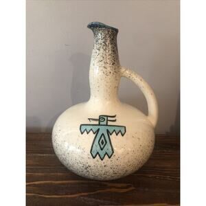 Vtg Loma of Arizona Thunderbird Carafe Cruet Water Pitcher Native‎ American